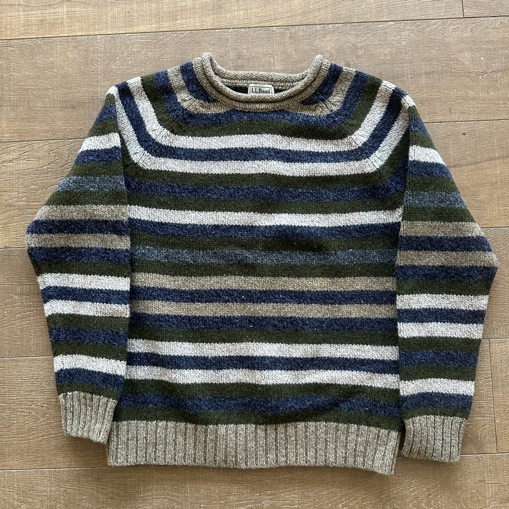 L.L. Bean Men's Crewneck Sweater - Navy, Olive, Gray